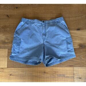 L.L.Bean Shorts Mens 40 Blue Comfort Waist Cargo Pockets Cotton Casual Outdoor